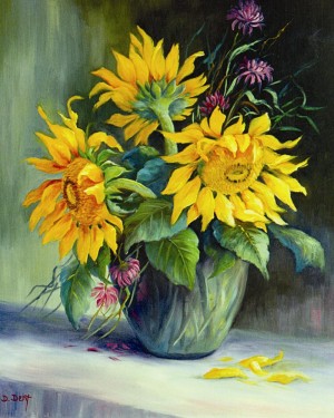 Dorothy Dent Seminar – Sunflowers – Oils
